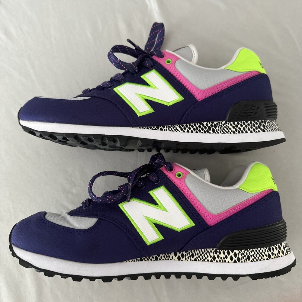 New Balance 574 Neon WL574JS Women’s Size 9 Multi Trainers - Picture 4 of 8